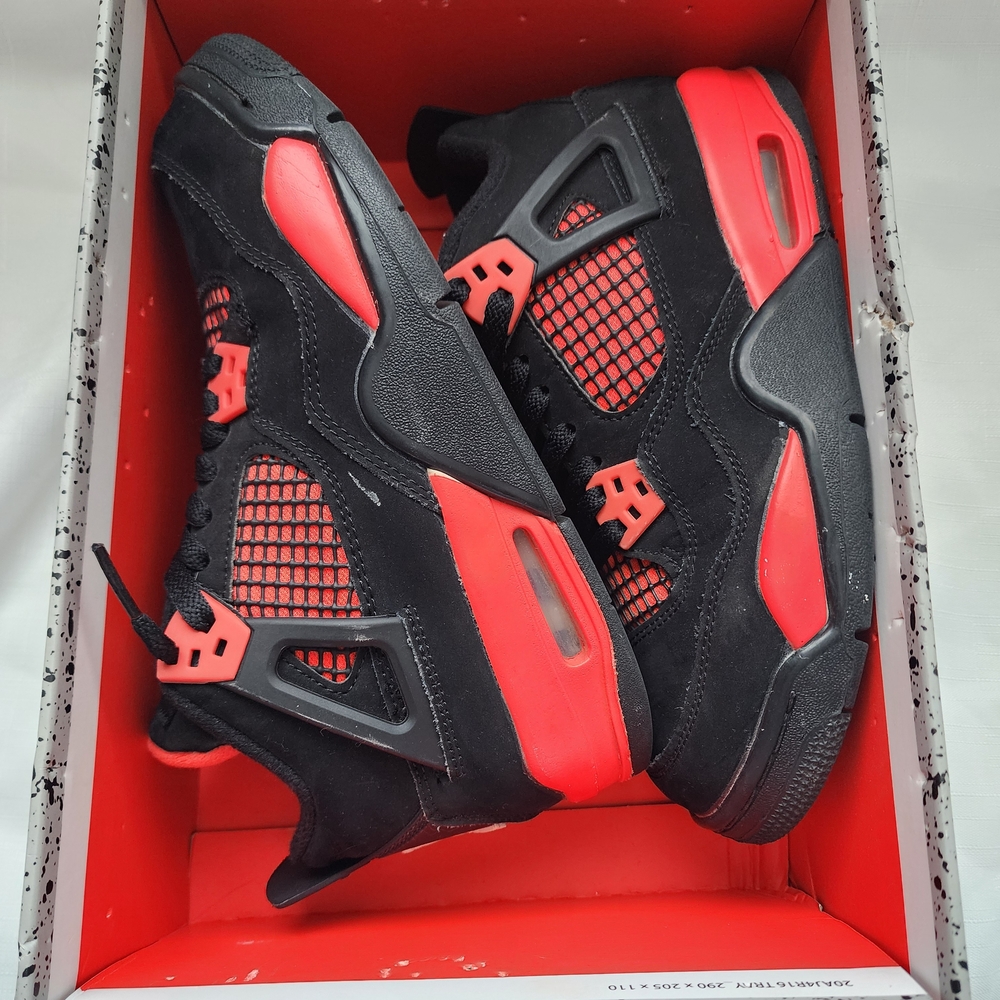 Air Jordan 4 Retro Black Red Sneakers